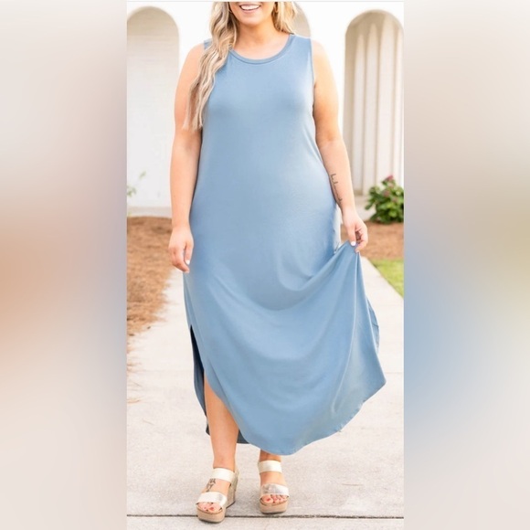 Zenana Navy Maxi Sleeveless Dress 2X NWOT - Picture 5 of 5